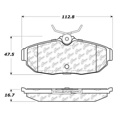 CENTRIC PARTS CTEK Ceramic Brake Pads, 103.10820 103.10820